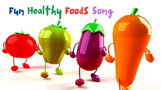 Healthy Food Song for Kids  Healthy Habits  Fruits and Vegetables Rhymes  Apple Banana [upl. by Bussey867]