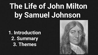 The Life of John Milton Essay by Samuel Johnson in UrduHindi Summary and Themes Life of Milton [upl. by Garrett]