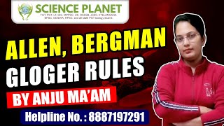 ALLEN  BERGMAN  GLOGER RULES 🎯for Science Planet Biology by Anju Mam [upl. by Oakes]