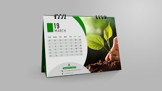 Professional Photo Desk Calendar Design  Photoshop Tutorial [upl. by Madelena585]