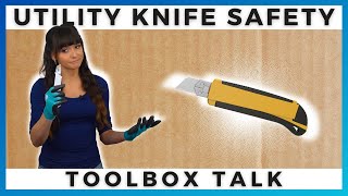 UTILITY KNIFE SAFETY VIDEO  By Ally Safety [upl. by Secrest]