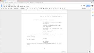 Playwriting 101 Formatting [upl. by Rosenfeld150]