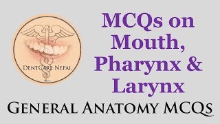 General Anatomy MCQs  Mouth Pharynx and Larynx NBDE NDEB AIPGEE AIIMS ADA etc [upl. by Ennirroc679]