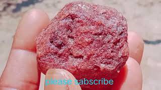 Rough corundum ruby stone [upl. by Aroon]