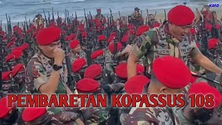 PEMBARETAN KOPASSUS 108 DI PANTAI PERMISAN NUSA KAMBANGAN [upl. by Ecarg]