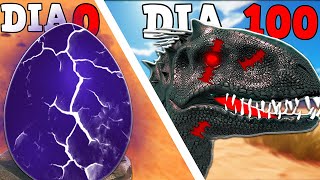 SOBREVIVI 100 DIAS COMO UM DARK INDOMINUS REX ABANDONADO NO ARK [upl. by Kalagher]