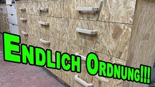 OSB Werkstattschrank mit Schubladen unter der Werkbank 3 [upl. by Saffren]