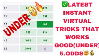 😳✅UPDATED INSTANT VIRTUAL TRICKS THAT WORKS PERFECTLY UNDER5ODDS viral football earnmoney [upl. by Acissey145]