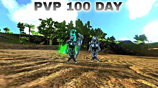 I SURVIVED 100 DAYS PVP ARK MOBILE  TAMING AND BASE UPDATED AND RAIDING [upl. by Aicileb772]