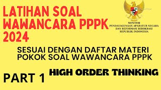 SOAL WAWANCARA PPPK SEMUA FORMASI 2024 [upl. by Oribel]