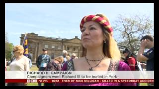 CHARLOTTE LEEMING BBC NEWS  06 May 2013  RICHARD III CAMPAIGN [upl. by Dall]