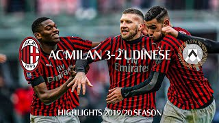 Highlights  AC Milan 32 Udinese  Matchday 20 Serie A TIM 201920 [upl. by Burkhard]