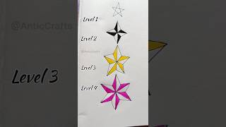 Drawing Star ⭐ levels shorts youtubeshorts viralshorts star drawing [upl. by Ahsekel]