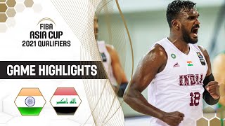 India  Iraq  Highlights  FIBA Asia Cup 2021 Qualifiers [upl. by Nawor673]