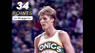 Sonics vs Nuggets 2191984 Highlights – Tom Chambers 34 Points 1518 FG [upl. by Ille]