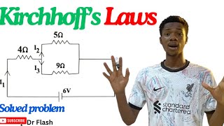 How to use Kirchhoff’s law solved problem kirchhoff kirchhoffslaw physicselectricity [upl. by Naghem]