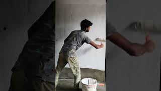 Wall apply damp sheath base coat primer before paint shorts painting workout [upl. by Nissa]