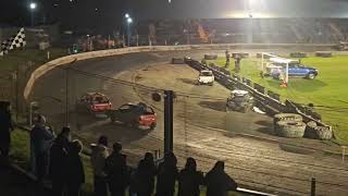 Cowdenbeath racewall junior bangers race 4 27th April 2024 [upl. by Brietta]