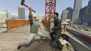 GTA 5  Ragdolls And Crazy Falls N112  Jason Voorhees Vs Michael Myers [upl. by Namaj]