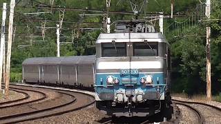 BB7200 et Corail Intercités  Passage sans arrêt de la BB7230 en gare de Saint Geneviève des Bois [upl. by Willetta396]