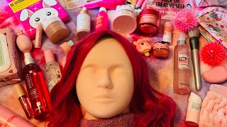 ASMRPINK Facial 🩷on MannequinRainbow Spa asmr whisper mannequin skincare asmrspa asmrsounds [upl. by Enelec772]