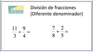 Division de Fracciones con Diferente Denominador [upl. by Marybelle183]