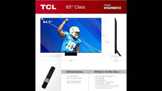 Review TCL QM85 65Inch QLED 4K TV  QDMini LED  Google TV  Dolby Vision IQ HDR 2024 Model [upl. by Fokos]