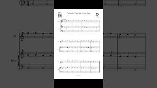 How to play EASY Twinkle Twinkle Little Star Sheet Music for Flute and Piano fast [upl. by Ellerahs]