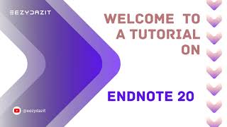 EndNote Tutorial Part 2  Grouping References [upl. by Lisk]