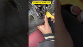 Steering wheel cover plug side automobile steeringwheelcover sewing steering diy shorts diy [upl. by Flower]