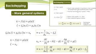 NCS  42  Backstepping control for strict feedback systems [upl. by Hallee]