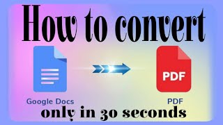 HOW TO CONVERT DOCS INTO PDF IN JUST 30 SECONDS 📂💯 [upl. by Telimay76]