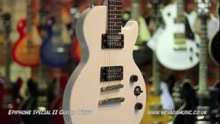 Epiphone Les Paul Special II White  Quick Look  Nevada Music UK [upl. by Ferne]