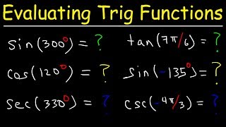 How To Use Reference Angles to Evaluate Trigonometric Functions [upl. by Neilson258]