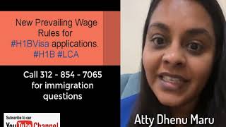 New Prevailing Wage Rules for H1BVisa applications H1B LCA [upl. by Naihs]