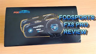 ★ FODSPORTS FX8 PRO MOTORCYCLE INTERCOM REVIEW ★ [upl. by Abisha]