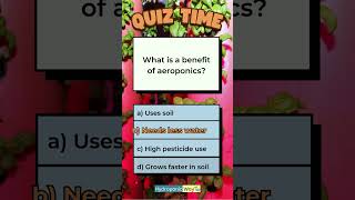 Benefits of Aeroponics hydroponicway hydroponics shorts quiz quiztime aeroponics sustainable [upl. by Ecerehs]