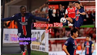 Reims vs PSG résumé un but partout [upl. by Nagirrek]