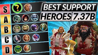 NEW SUPPORT TIER LIST Patch 737b  Best Position 5 Heroes RANKED  Dota 2 Guide [upl. by Eelyrag]