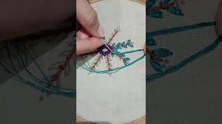 Cute Flower embroidery using Lazy Daisy Stitch [upl. by Mona]