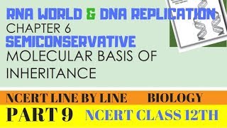 PART9 RNA WORLD AND DNA REPLICATIONCHAPTER 6 NCERT CLASS 12TH BIOLOGY [upl. by Nomzzaj885]