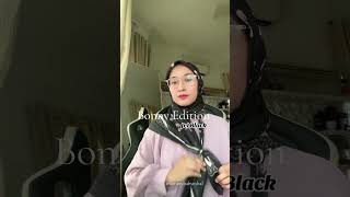 Tutorial bawal printed Bonny Editon in code Jet Black  2024 tutorialhijab tutorialbawal [upl. by Bates]