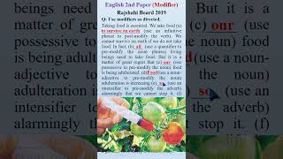 Modifier Rajshahi Board2019 Part39 english modifier hsc spokenenglish englishgrammar [upl. by Drooff146]