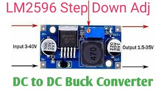 DC to DC Buck Converter Lm 2596 Step down adjustable 3 Ampere [upl. by Ayifa959]