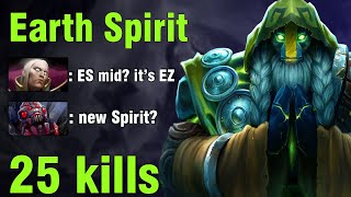 Earth Spirit DOMINATES Mid Lane with 25 Kills [upl. by Murdocca]