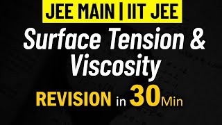 Surface Tension amp Viscosity  Part 3  Complete REVISION for JEE Physics  Mohit Sir IIT KGP [upl. by Helali282]