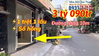 Nhà mặt tiền đường nhựa giá rất rẻ ôtô đậu trong nhà 0933797979 0933787878 0963101010zalo [upl. by Munt]