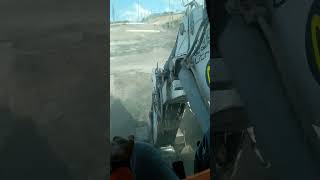 Liebherr R9350 loading material overburden  expose coal mine  truck CAT 785 [upl. by Daloris]