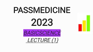 MRCP PART 1 PASSMEDICINE 2023 BASICSCIENCE LECTURE 1 [upl. by Theran]