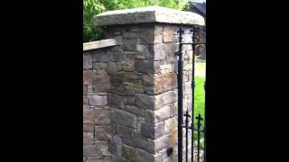 How to build a stone pier with Wicklow Sandstone Building Stone [upl. by Laiceps924]